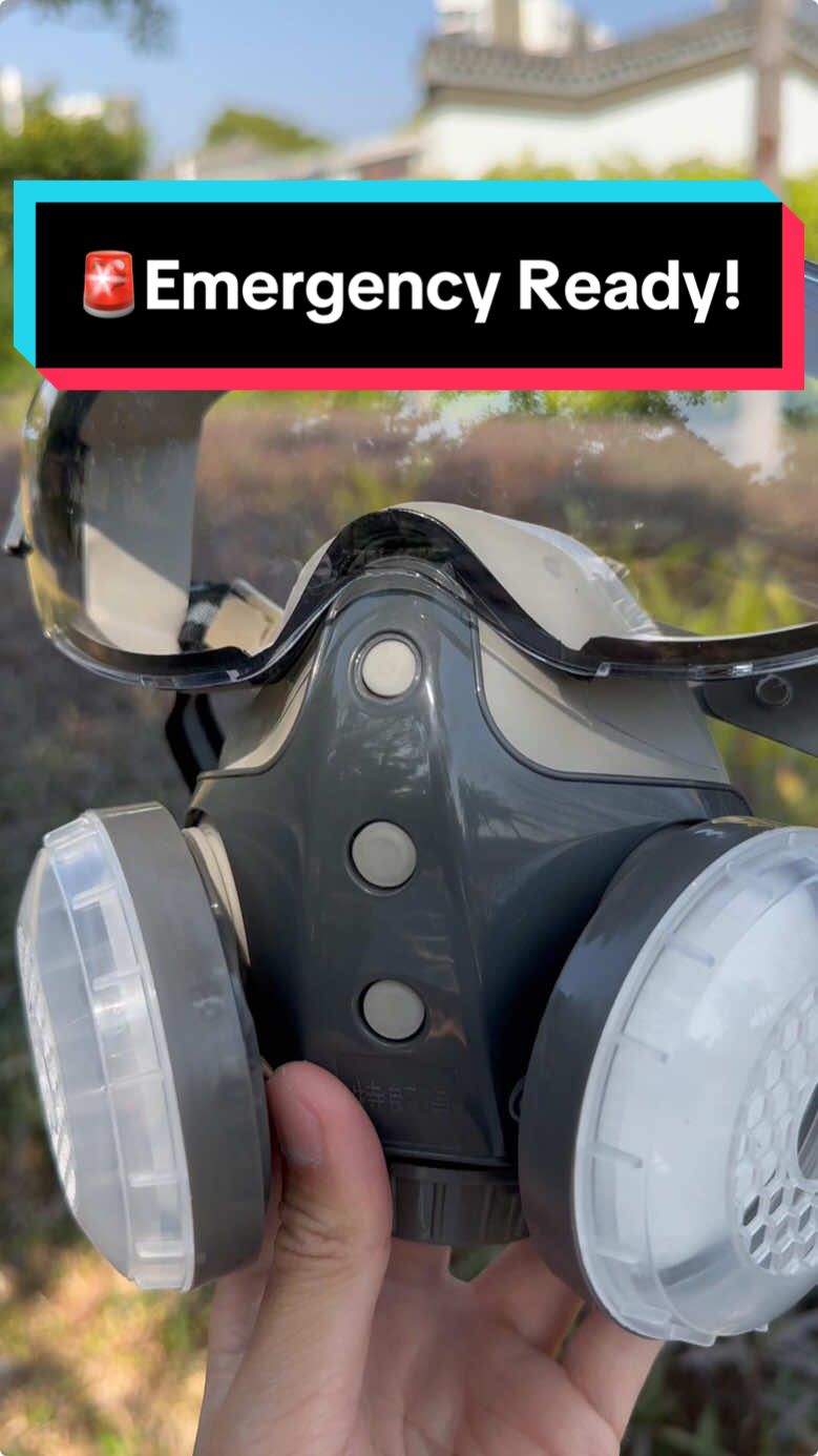 Emergency Ready! Dust-proof Integrated Respirator Mask Woodworking Tools, Reusable Half Mask with... #gasmask #fullfacemask #facemask #mask #TikTokShopLoveAtFirstFind #spotlightfinds 