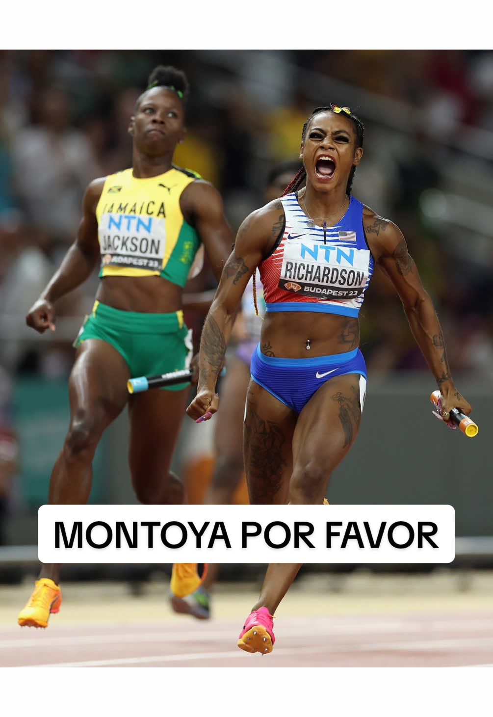 Montoya por favor 😤 #fyp #athletics #usa_tiktok #montoya #relays #Running 