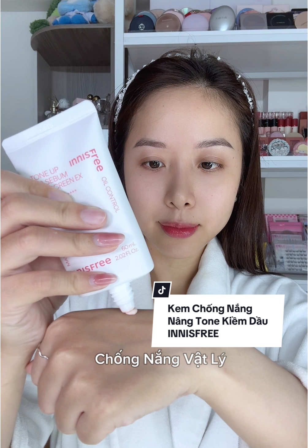 INNISFREE Tone Up No Sebum - Kem Chống Nắng Nâng Tone Kiềm Dầu đây mấy bà ☀️ #reviewlamdep #kemchongnang #innisfree 