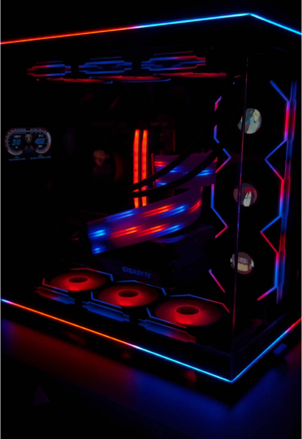 lian Li o11d evo rgb automobili lamborghini case😍 #techtok #lianli #GamingSetup #pcbuild 