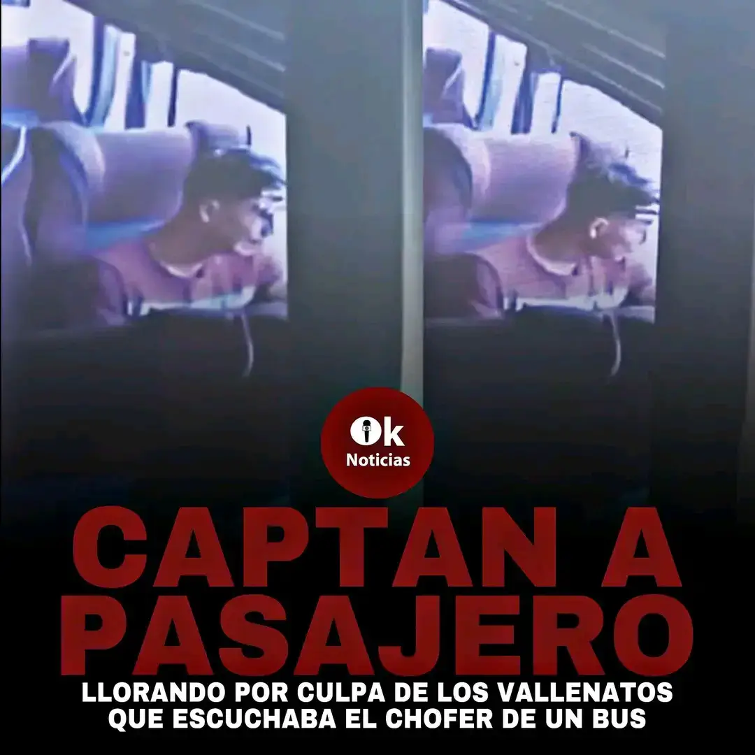 LE ENTRÓ EL SENTIMIENTO AL ESCUCHAR VALLENATOS EN EL BUS  ¿Quien le hizo tanto daño?  En un bus interprovincial de Ecuador, un chofer publicó en su cuenta personal de TikTok, un video de la cámara de seguridad que tiene instalada en su unidad, a un pasajero llorando desconsoladamente por culpa de los vallenatos que se podían escuchar en todo el vehículo. En las imágenes difundidas por la cuenta de TikTok “@andresverdezoto1″, se puede observar al triste pasajero llorando mientras suena “Ay hombre” de Jorge Celedón y no le culpo, yo también habría pasado por lo mismo. A pesar de que en un inicio, el joven se resiste ante el poder de la música, con el paso del tiempo sucumbe y se agarra la cabeza con tal de llorar desconsoladamente.