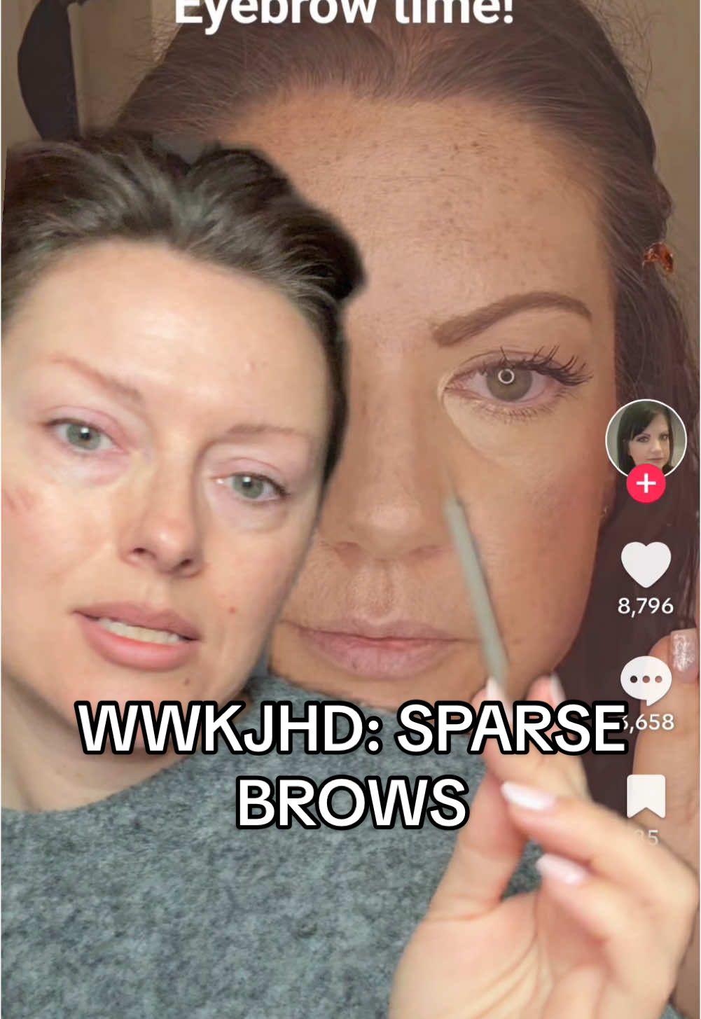 WWKJHD: brows! So many of you tagged me in this  @JustPeachy brow vid. Hope it helps #brows#makeup#eyebrows #sparsebrows #kjh #fyp #greenscreen 