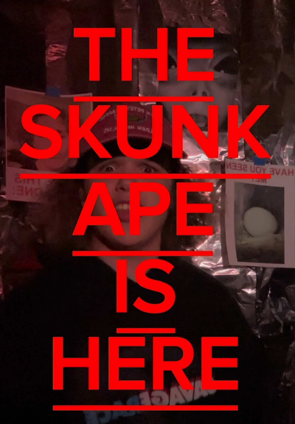 THE SKUNK APE IS TRYING TO BREAK INTO MY HOUSE AND GET ME I DESTROYED ONE OF ITS POWER SHRINES EARLIER IN HOPES OF TAKING DOWN THE SKUNK APE BUT THAT ONLY MADE THE HAIRY BEAST ANGRIER HELP ME #skunkape 