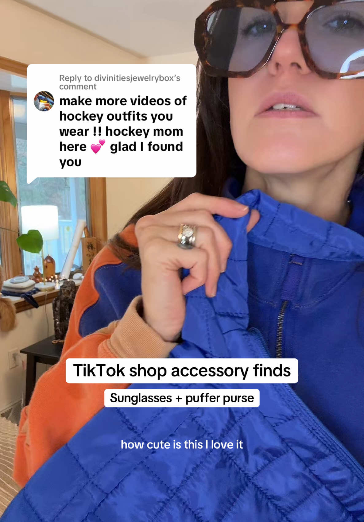 Replying to @divinitiesjewelrybox sports and hockey mom TikTok shop finds!  Both linked in my showcase 🛒  #MomsofTikTok #hockeymoms #hockeymomtok #momof2 #sportsfamily #sportsmom #tiktokshop #sunglasses #quiltedpurse 