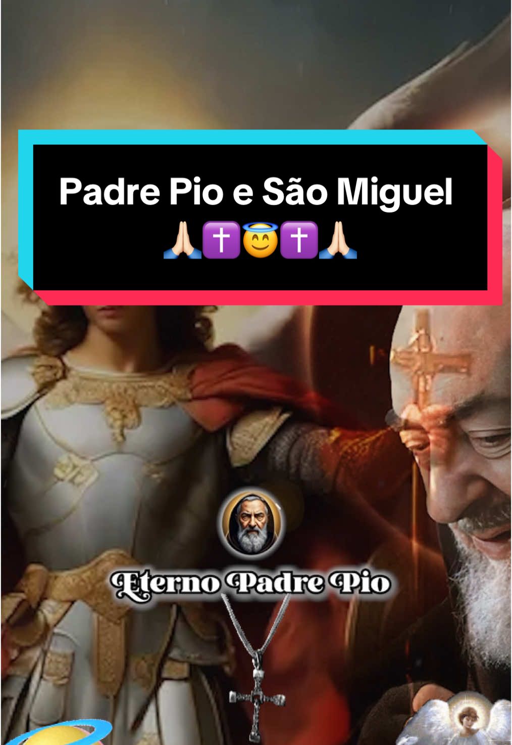 Por que Padre Pio sempre rezava a São Miguel Arcanjo?? 😱🙏🏻✝️😇#padrepio #igrejacatolica #tiktokcatolico #fé #santo #anjos 