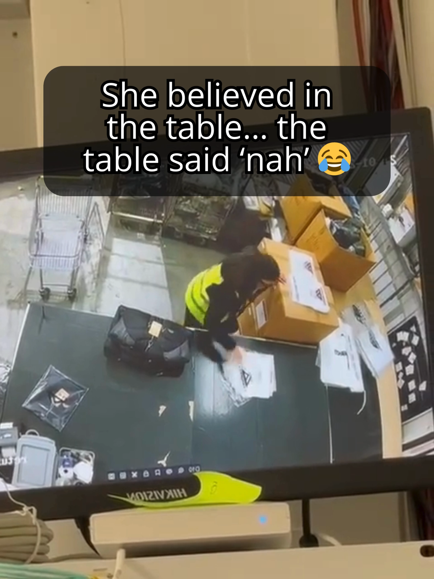 This worker learned a hard lesson about trust… in furniture! 😂 . #WooGlobeFail #WorkplaceHumor #OfficeFails #FunnyVideos #CaughtOnCamera