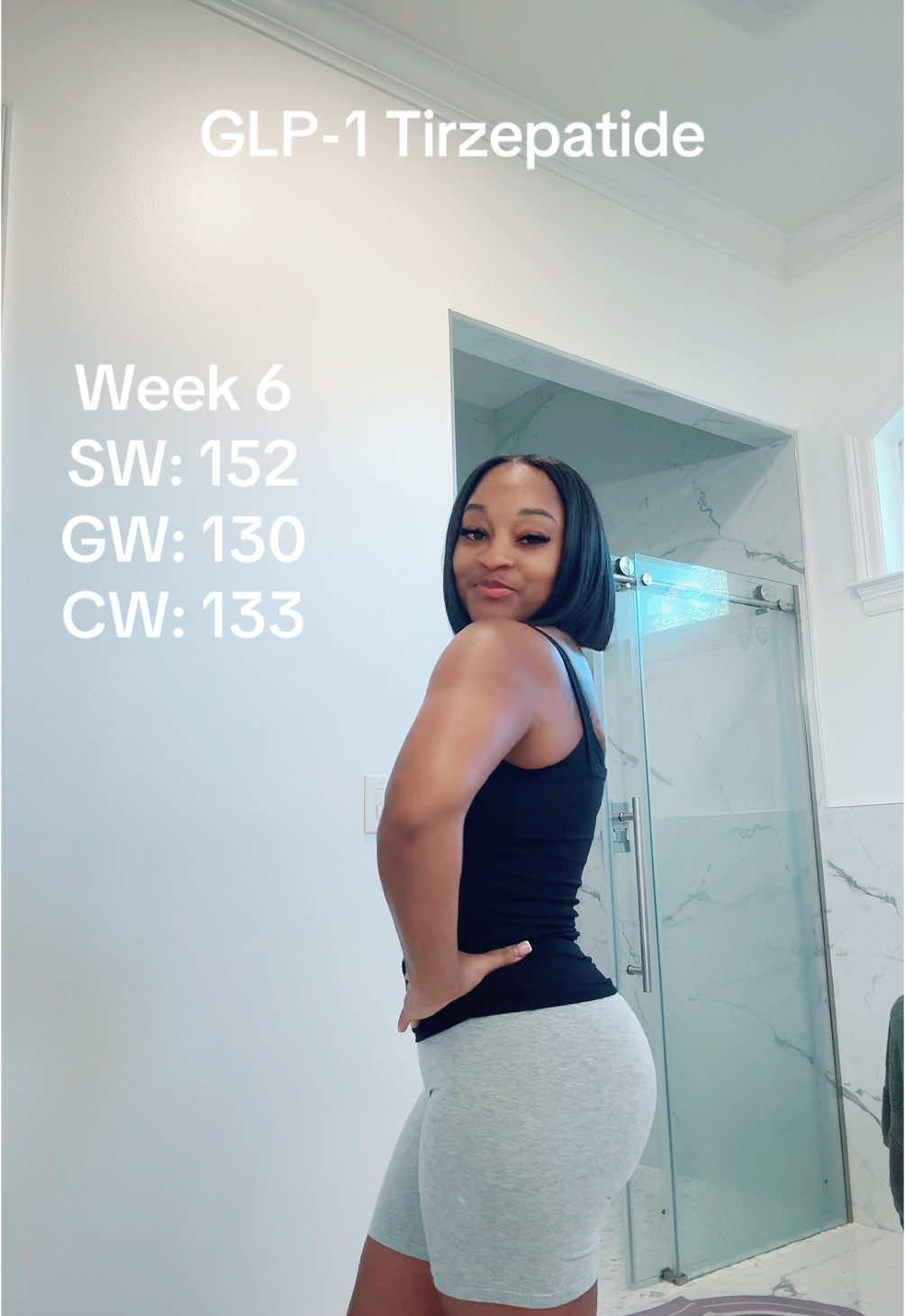 Week 6 ladies! Week 5 was a success I lost 5 lbs 🥳🥳 Keep pushing ladies!! #weightloss #tirzepatide #glp1community #5mg 