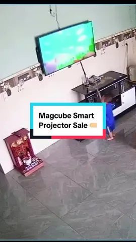 I can’t believe he smashed it 😳 That’s why this smart projector is child friendly 📽️ #smartprojector #homecinema #projectorscreen 