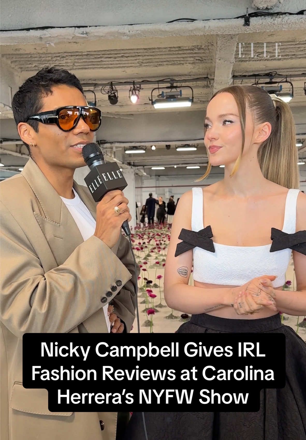 @Nicky Campbell strikes again with IRL #FashionReviews at #NYFW, this time at the #CarolinaHerrera show. Watch as he rates the looks of #MadelainePetsch, #DoveCameron, and more. #TikTokFashion 