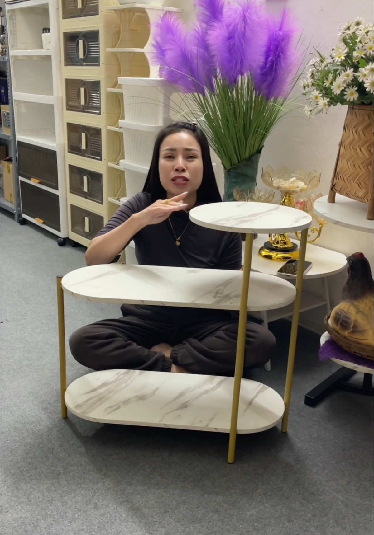 Giảm giá tốt cho bàn 3 tầng #bantra #bancaphe #bandecor #hahienhoa1 #xuhuong 