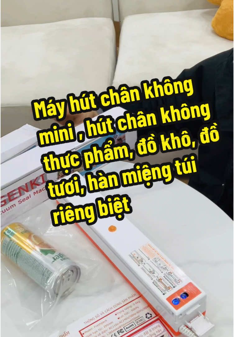 Máy hút chân không mini, dùng hút thực phẩm khô , thực phẩm tươi tiện lợi, cho mọi gia đình. Được bảo hành 1 năm 1 đổi 1. #hutchankhong #mayhutchankhong #hanmiengtui 