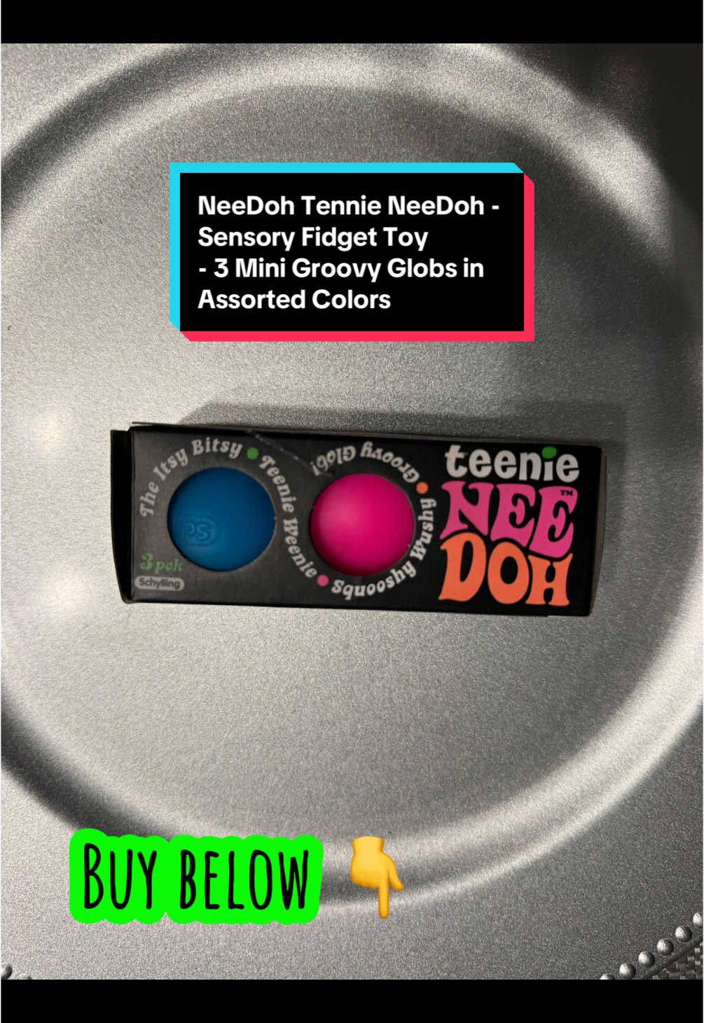 NeeDoh Tennie NeeDoh💗😊 - Sensory Fidget Toy - 3 Mini Groovy Globs in Assorted Colors #NeeDoh #needohball #needohteenie #sensory #sensoryactivities #sensorytoy #fidget #fidgettoy #groovyglob #TikTokShop #sensoryfidgets #sensoryfidgettoy  #fidgetstoys 