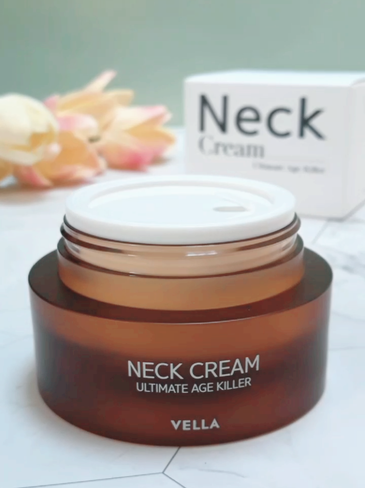Chăm sóc da mặt cũng đừng quên dưỡng da cổ để luôn trẻ trung nhé. #nhatem_ugc #bangbang_ugc #vella #neckcream #koreancosmetics 