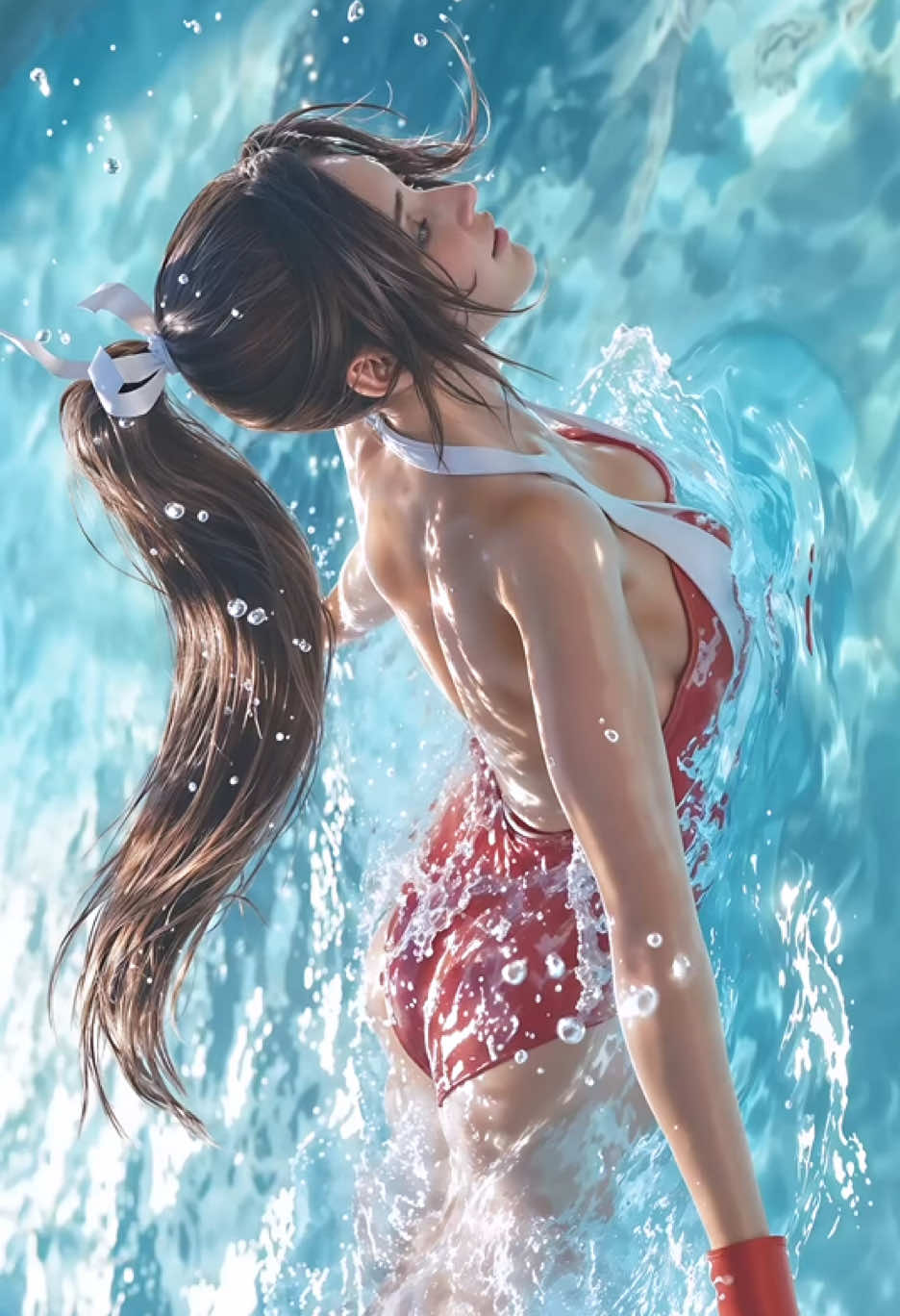 ”不知火舞” #AI #AIart #不知火舞 #MaiShiranui #カプコン #CAPCOM #game #生成AI #餓狼伝説 #ストリートファイター6 #スト6 #StreetFighter #StreetFighter6 #アスリート #水泳 #プール 