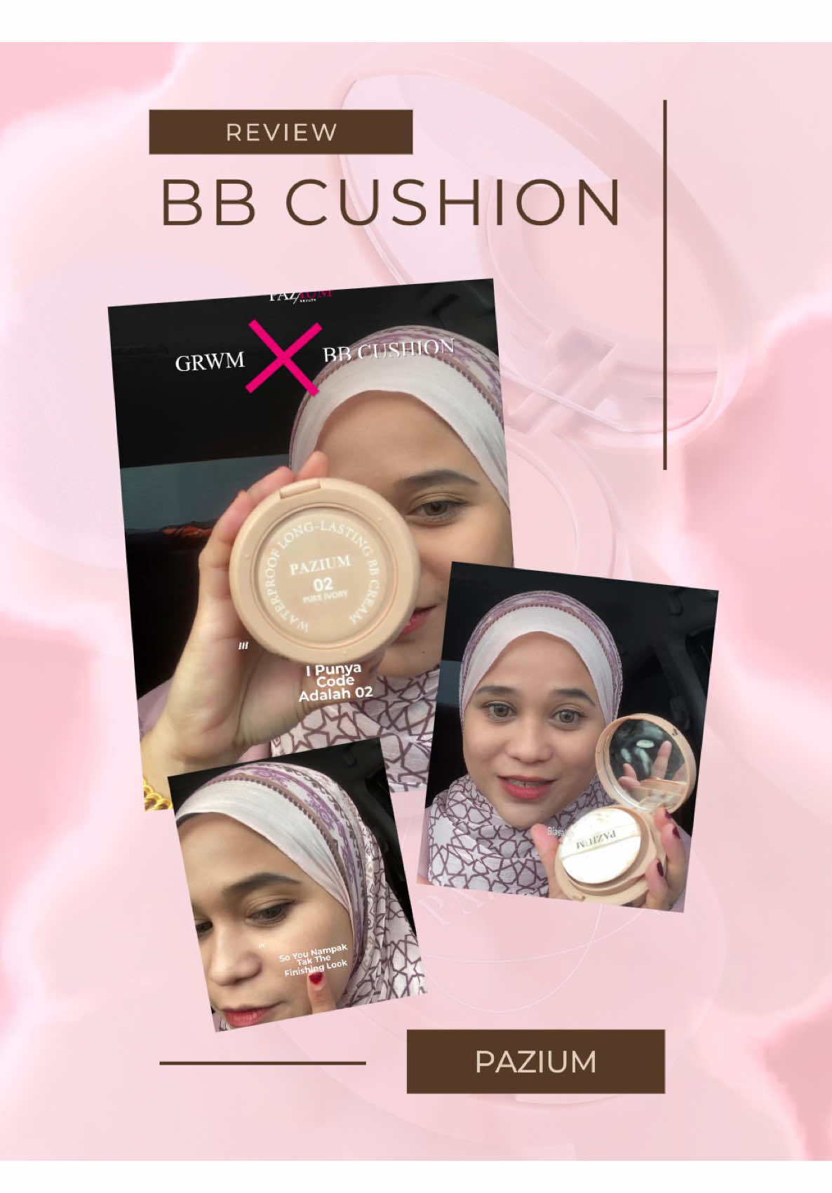 GRWM in 🚗 dah lambat-lambat ni patut ada BB cushion Pazium ni dalam beg ✨ dapat menutup segala cela parut hilang ✅ dab dab je hilang terus ✅  #paziumbeauty #BeautyTok #beautytips #makeuphacks #beforeandafter #makeuptutorial 