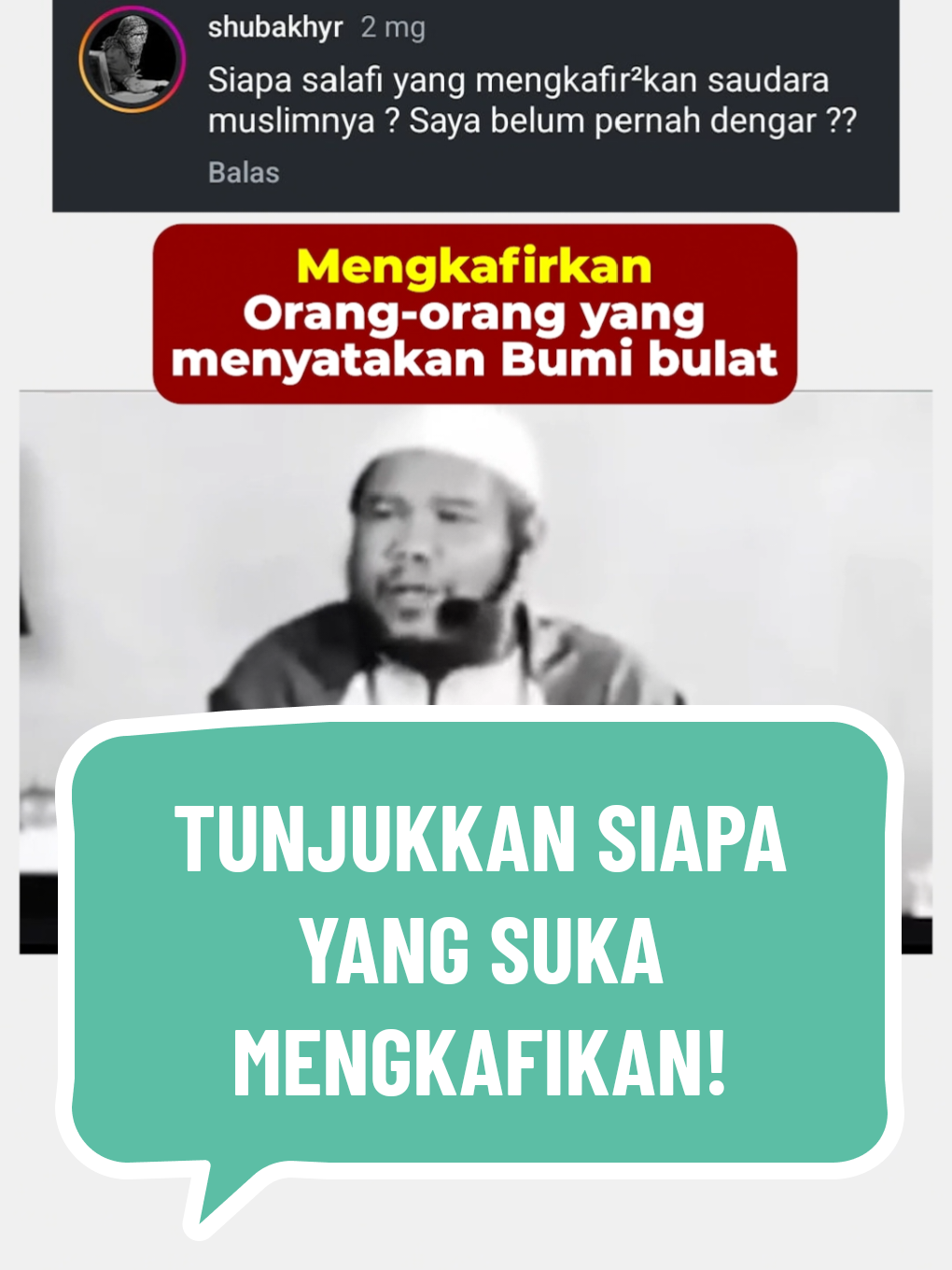 TUNJUKKAN SIAPA YANG SUKA MENGKAFIKAN! . #islam #kyai #indonesia #ngaji #santri #muslim 