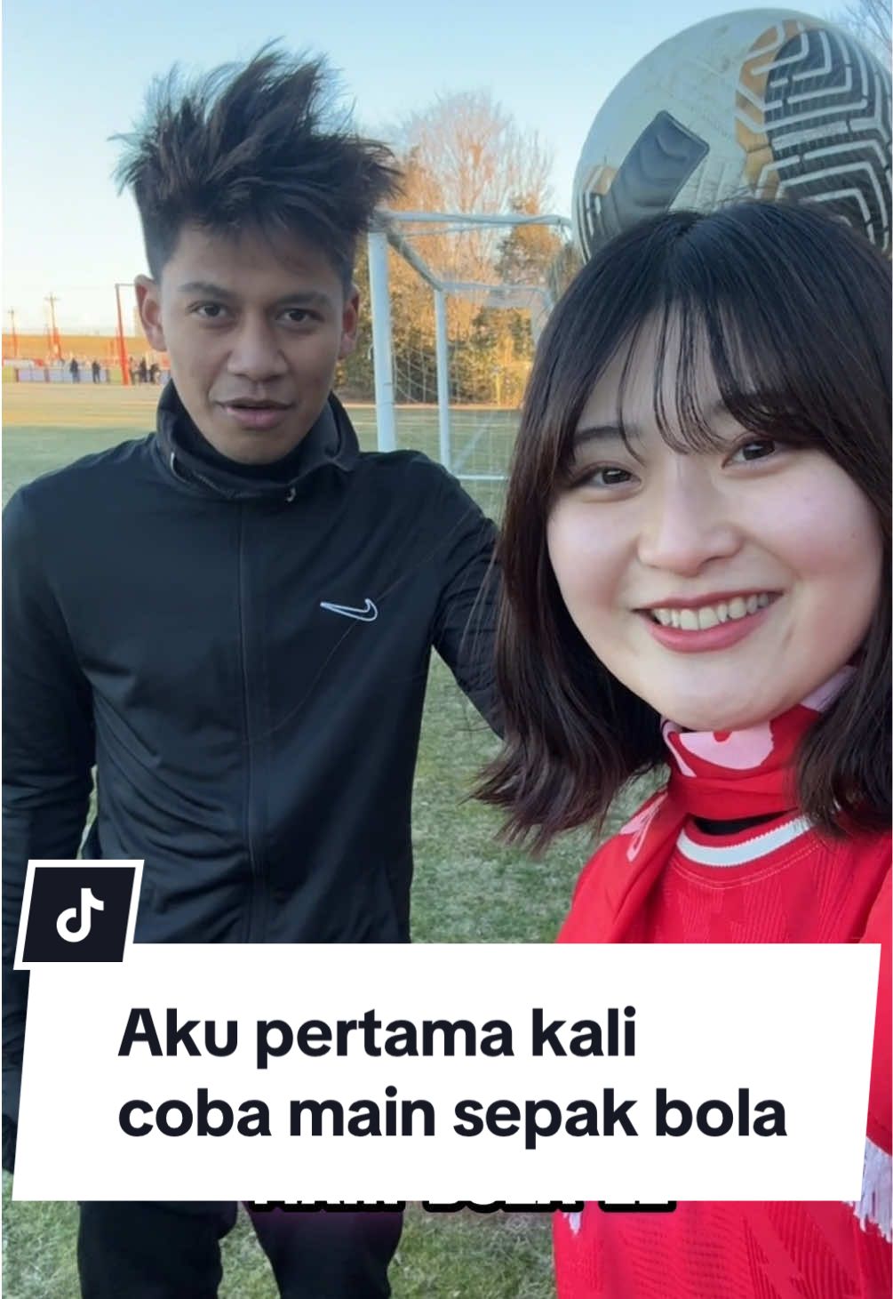 Aku pertama kali coba main sepak bola!!!⚽️ @MasHazard  #nanako #nachan #indonesia #jepang #fyp #sepakbola 