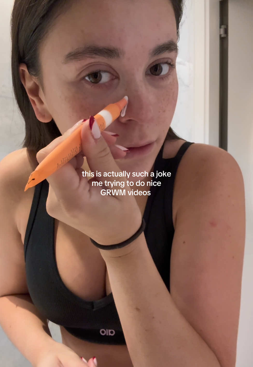 Genuinely so exhausting being me wish I was clean girl aesthetic but I’m clumsy girl messy 