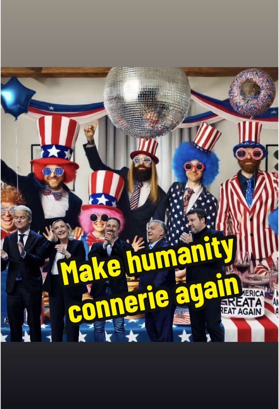 Make humanity conneries again #politique #madrid #actualité #patriotespourleurope #makeeuropegreatagain #actu #infos #france #société #chronique #humour #fyp #rn #makehumanityconneriesagain #🇺🇸 #pourtoi #vidéosdrôles 