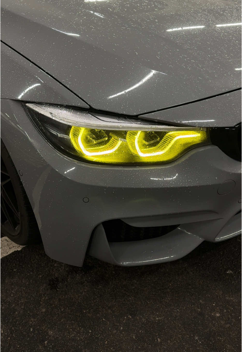 Yellow drl’s on nardo grey 🫣#fyp #f82 #m4 #bmw