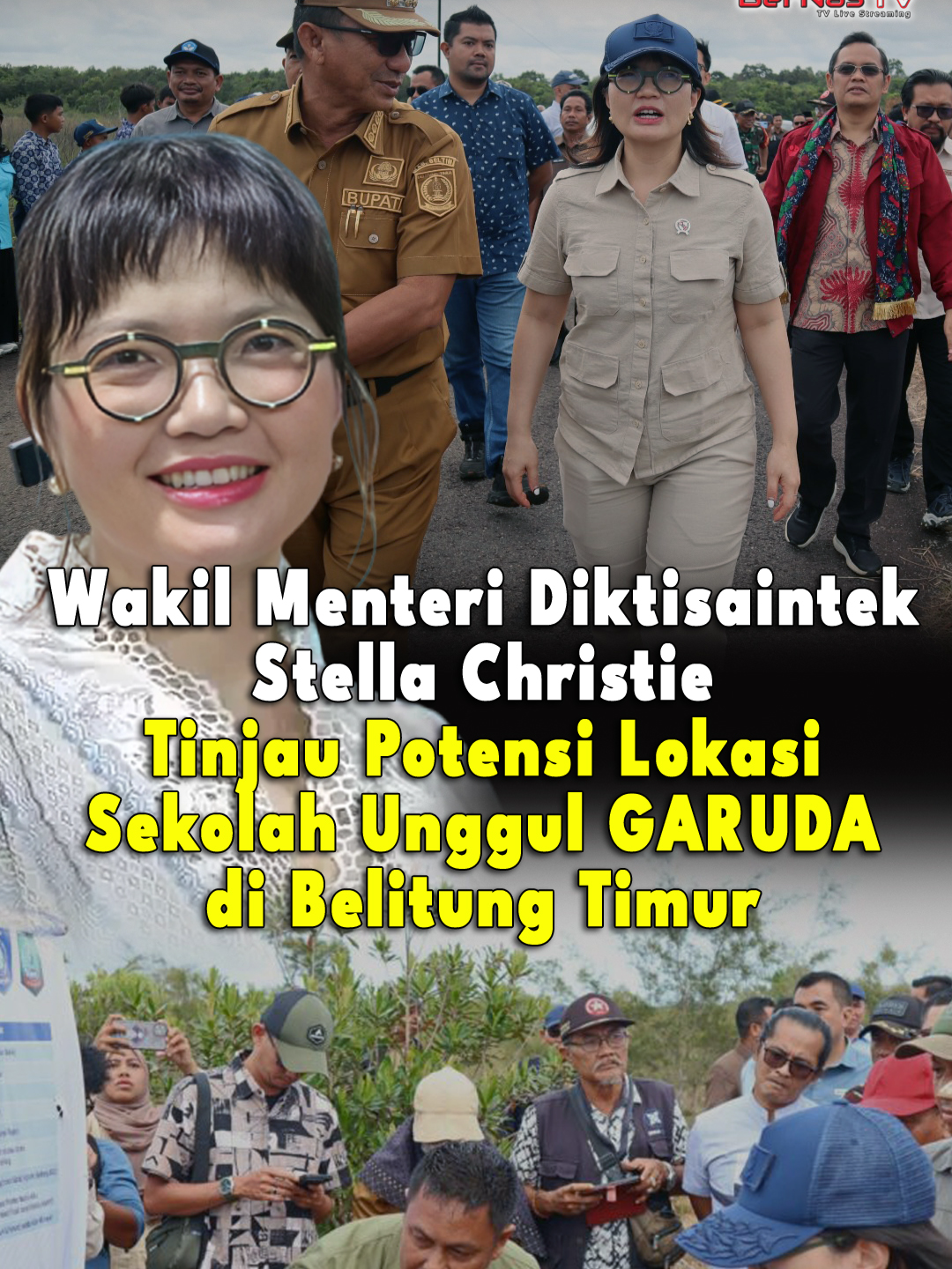 Wakil Menteri Diktisaintek Stella Christie Tinjau Potensi Lokasi Sekolah Unggul Garuda di Belitung Timur
 
 Wakil Menteri Pendidikan Tinggi, Sains dan Teknologi, Profesor Stella Christie BA., MA., Ph.D berkunjung ke Belitung Timur, Provinsi Kepulauan Bangka Belitung, untuk meninjau potensi lokasi pembangunan Sekolah Unggul Garuda, Selasa 11 februari 2025.
 
 Kunjungan ini merupakan bagian dari gerak cepat yang dicanangkan Presiden Prabowo Subianto dalam mewujudkan pendidikan menengah atas berkualitas yang merata di seluruh Indonesia.
 
 Tim Dikti Saintek turut serta dalam kunjungan ini, untuk menilai kelayakan lokasi yang diusulkan untuk pembangunan Sekolah Unggul Garuda di sejumlah desa di Belitung Timur. Empat lokasi potensial yang dikunjungi dalam agenda ini adalah di Desa Cendil, Mayang, Senyubuk, dan Sukamandi.