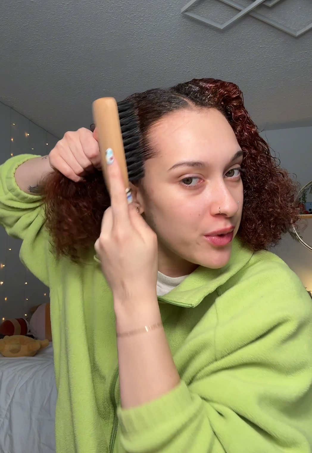 It’s been a while since Ive done a SLIIIIIIICKKKKKKKKKKED back hairstyle 🤩 #curlyhair #grwm #hairstyletutorial 