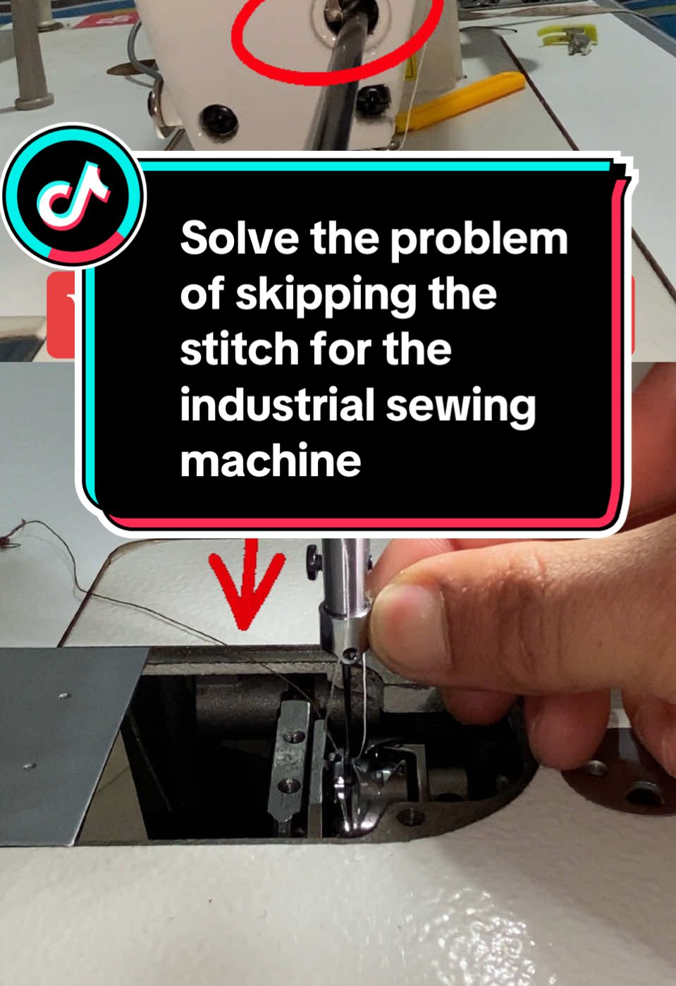 Solve the problem of skipping the stitch for the industrial sewing machine #sewing #sewingmachine #sewingforyoupage #for_you #sewingpattern #sewingtiktok #fyp #Nähmaschine #fllowers #detschland🇩🇪 #tiktoktravel  @Sewing_tiktok 