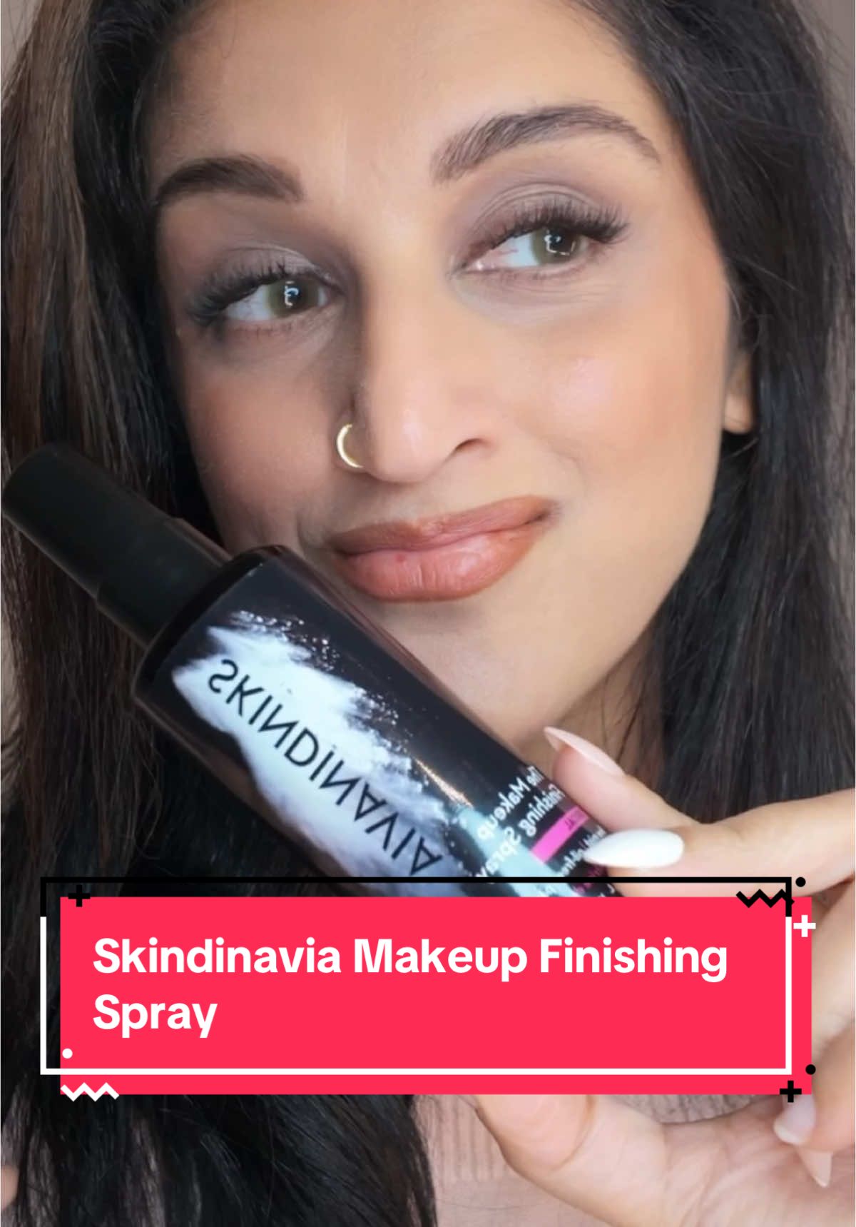 The BEST makeup finishing spray. Keeps your makeup in place all day while giving a beautiful glow to your skin! #skindinavia #makeupfinishingspray #settingspray #loveatfirstfind #ttsbeautysecret #makeupsettingspray #setyourmakeup 