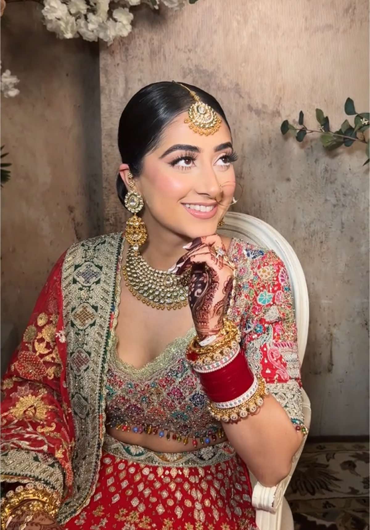 Timeless Bridal morning look created for this beauty’s wedding day. Catch us on Ig for more behind the scenes  #weddingday #weddingmorning #fyp #indianwedding #vancouvermua #desibride #bride #bridalmorning #weddingmakeup #weddingmua #vancouverartist 