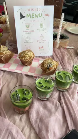 bachelorette weekend was a success 🫶🏼 made matcha flights for everyone using @MoochaMatcha !!! SO delicious  #matchatok #matchalatte #matchalover 