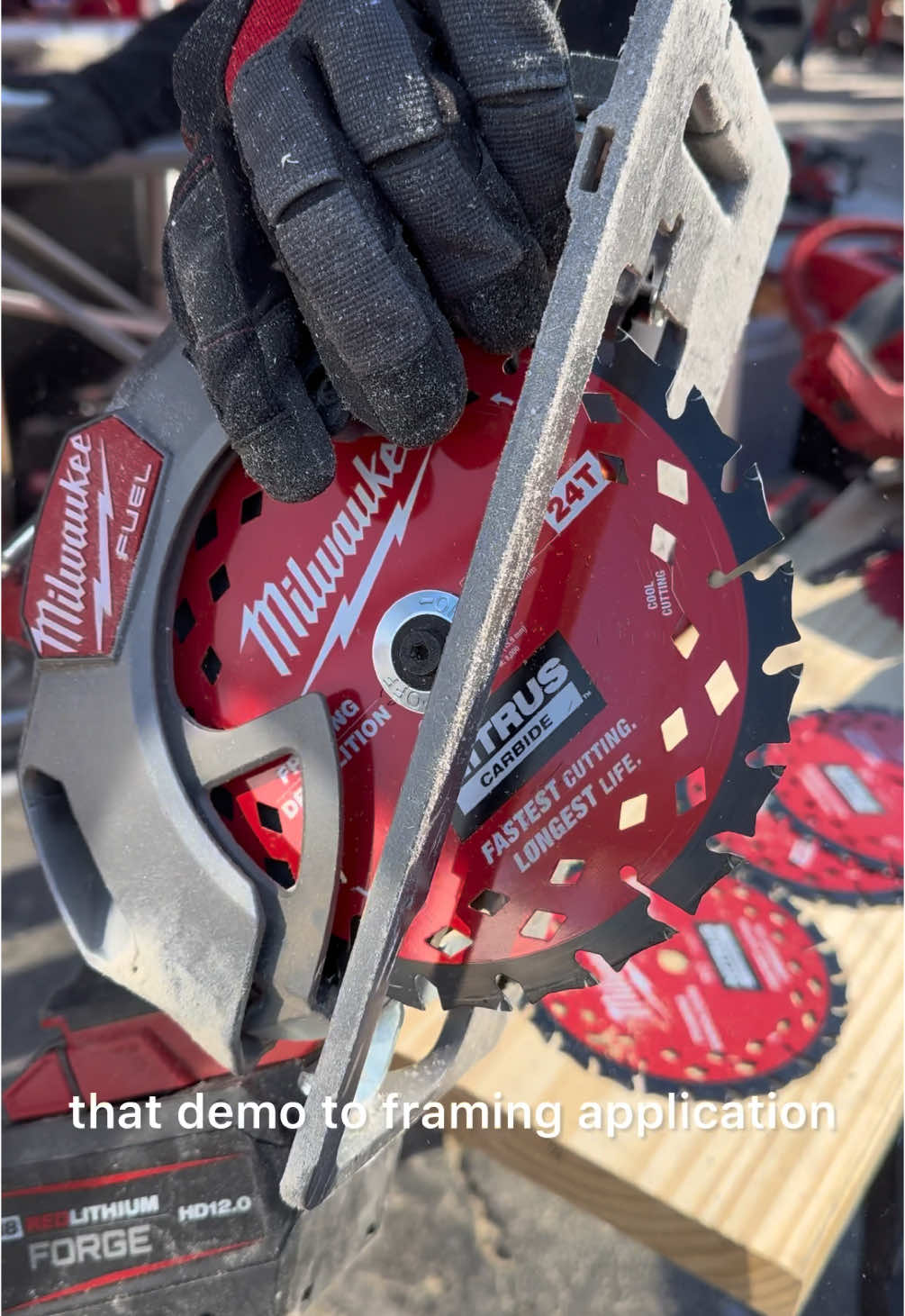 Milwaukee’s new Nitrus Carbide blade coming out this summer. Projected to be around $25. Head to head against Diablo’s Demo Demon. They put a brand new blade on both for every single demonstration. This is going through 7 bolts in the 2x4. If it does in fact last 5X longer then it’ll be worth it. What are your thoughts? . . . . . . . . . #circsaw #circularsaw #milwaukeefuel #nitruscarbide #milwaukeenitruscarbide #residentialconstruction #framersareadyingbreed #woc2025 #worldofconcrete2025 