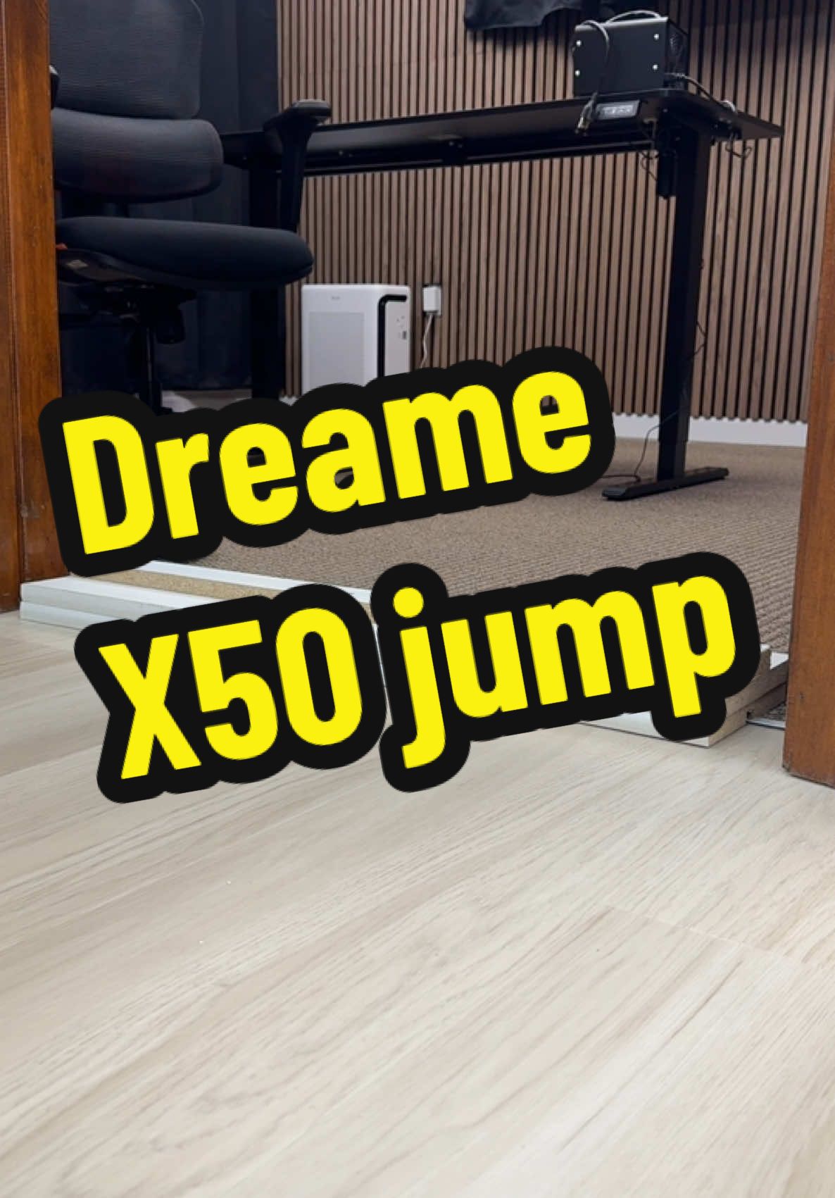 Dreame x50   @DreameUS #dreametech #justadadvideos #vacuum #robotvacuum #dreamex50 #satisfying #satisfyingvideo  it can leap over a 2.36 in threshold with special feet on the robot vacuum 