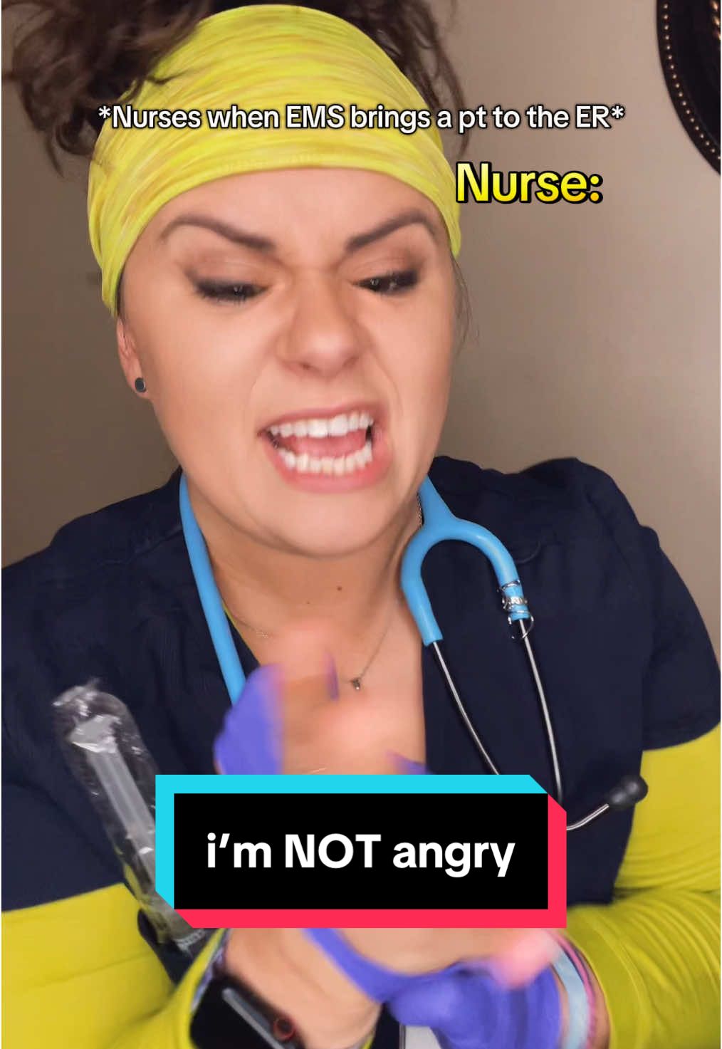 Not angry, just ✨overwhelmed✨ #nurse #nursesoftiktok #nurselife #nursetok #nurseproblems #ems #emslife #paramedic #nursehumor #sparxfam 