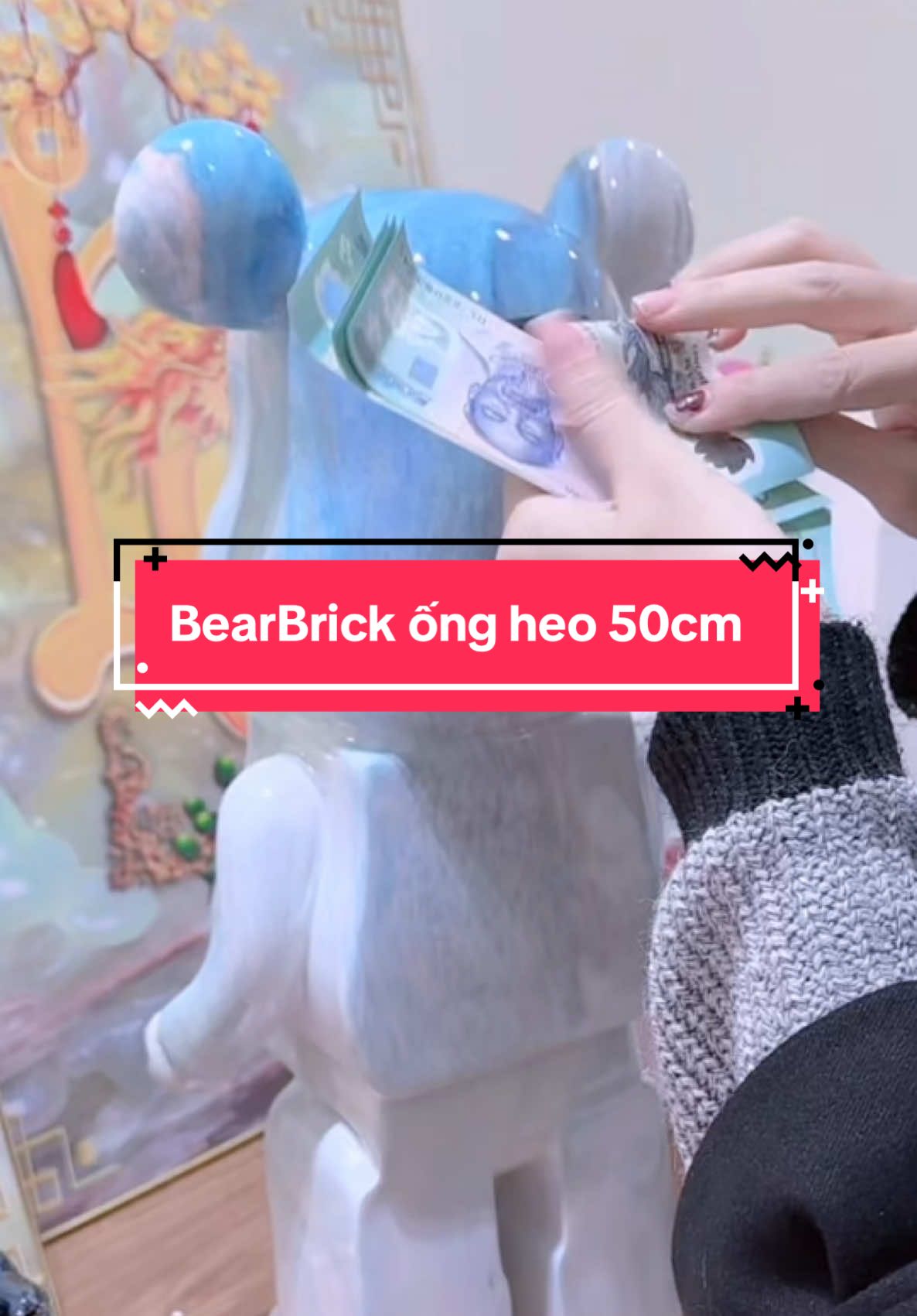 Xinh yêu như thế này mình đập heo còn tiếc, huống chi đứa nhỏ, nuôi đầy nóc kịch Trần mới đập nha #bearbrick #ongheotietkiem #bearbricks 