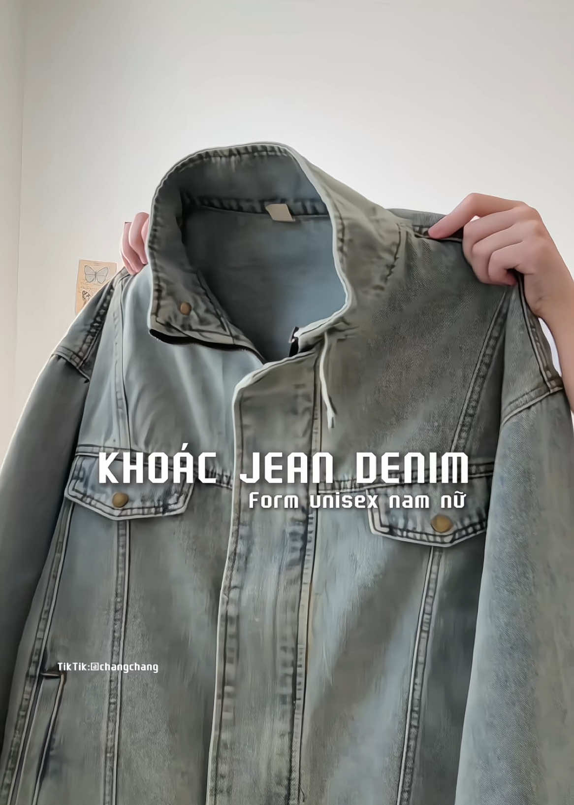 Áo khoác jean denim nam nữ #viralvideo #aokhoac #aokhoacjean ##changchang #LearnOnTikTok #fypシ 