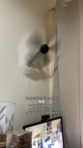 Budget-friendly cooling! This 150-peso wall fan mounts easily with a strong adhesive hook—no drilling needed! Plus, it’s energy-efficient at just 23W. Perfect for small spaces!  #nodrillwallfan #fanwithoutdrilling #easyfaninstall  #spacesaverfan 
