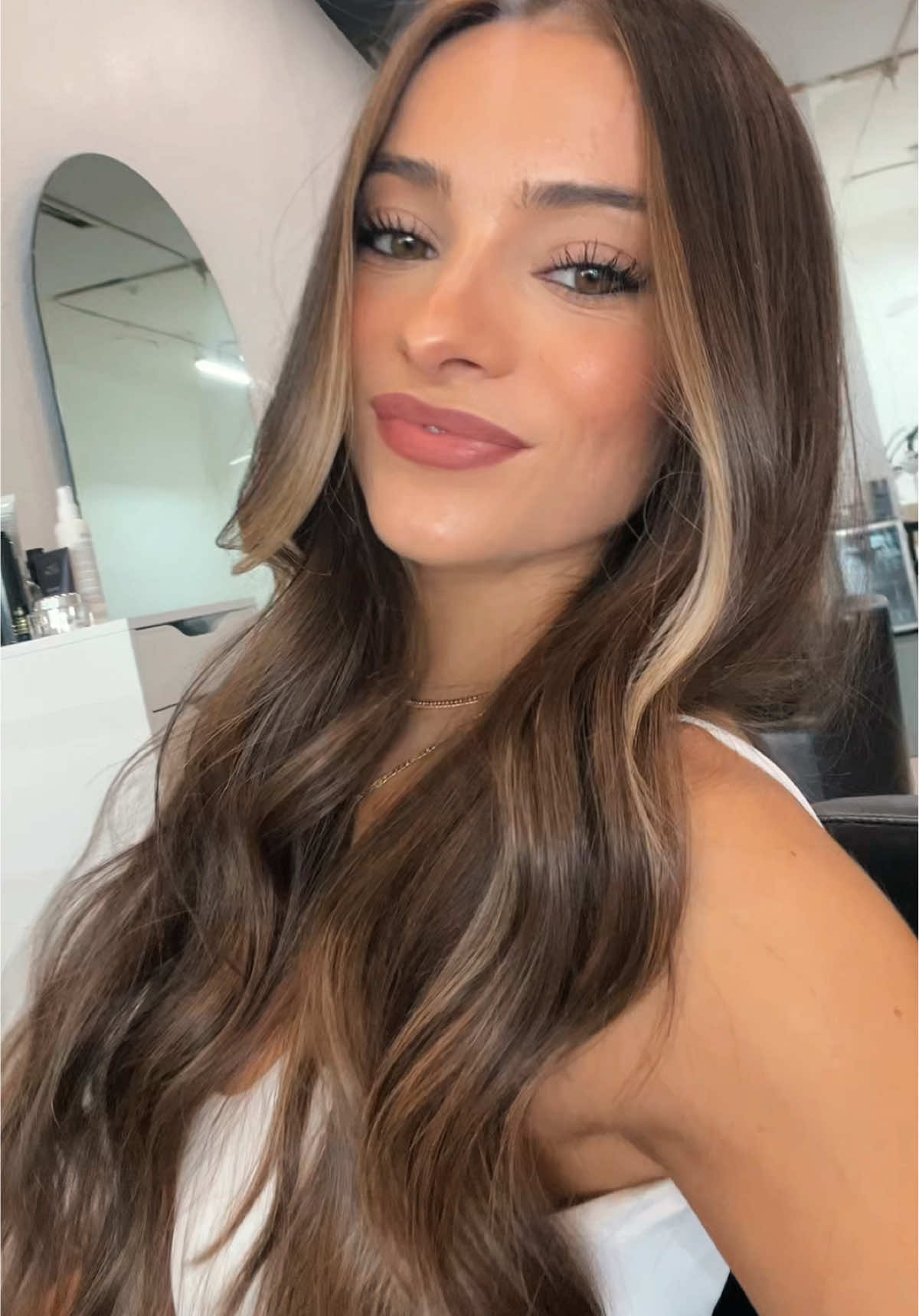 fetty wap on the JBL at the salon🗣️  hair by: @miranda 🍫🤎🥰 #fyp #foryou #hair #transformation #trend #brunette #hair #hairtok #blondetobrunette #salon 