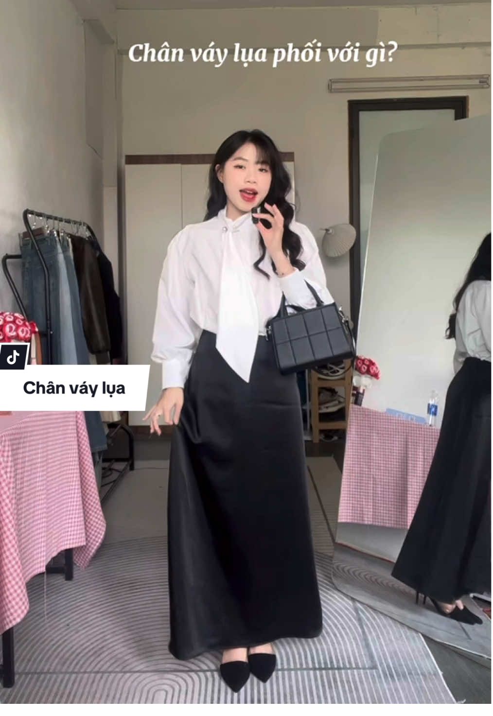 Chân váy lụa tui siu ưng, rẻ nữa mấy bà  #meimytom #chanvaylua 