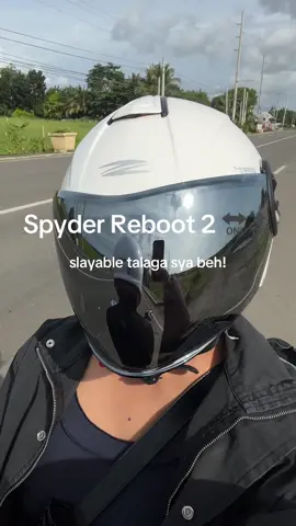 slayable na helmet!!! #helmet #spyderhelmet #halffacehelmet #spyder #slayable #slay #white 