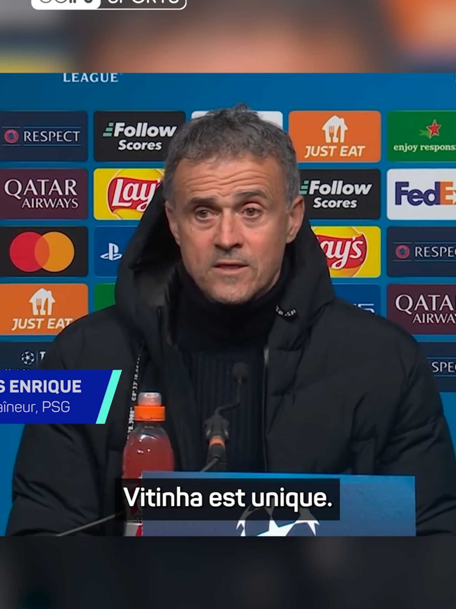 😍 Luis Enrique sous le charme de Vitinha ! #Football #Foot #ChampionsLeague #PSG #Paris #ParisSaintGermain #LuisEnrique #Vitinha #beINSPORTS #Interview #Sport #SportsTikTok