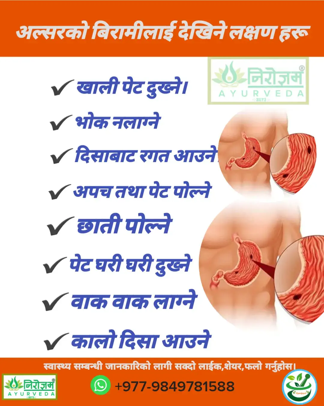 अम्लपित (gastritis) रोगको समयमा उपचार नगरे gastric ulcer हुन्छ। यो मुख्य गरि खानपिनको कारणले हुन्छ। माथि उल्लेखित लक्षणहरु भएमा ulcer भएको हुन सक्छ। #gastritis #gastriculcer #heartburn #stomuchpain #healthfirst #nirogyamlife #ayurvediclifestyle #healthylifestyle #foryou #goviraltiktok #tiktoknepal🇳🇵 