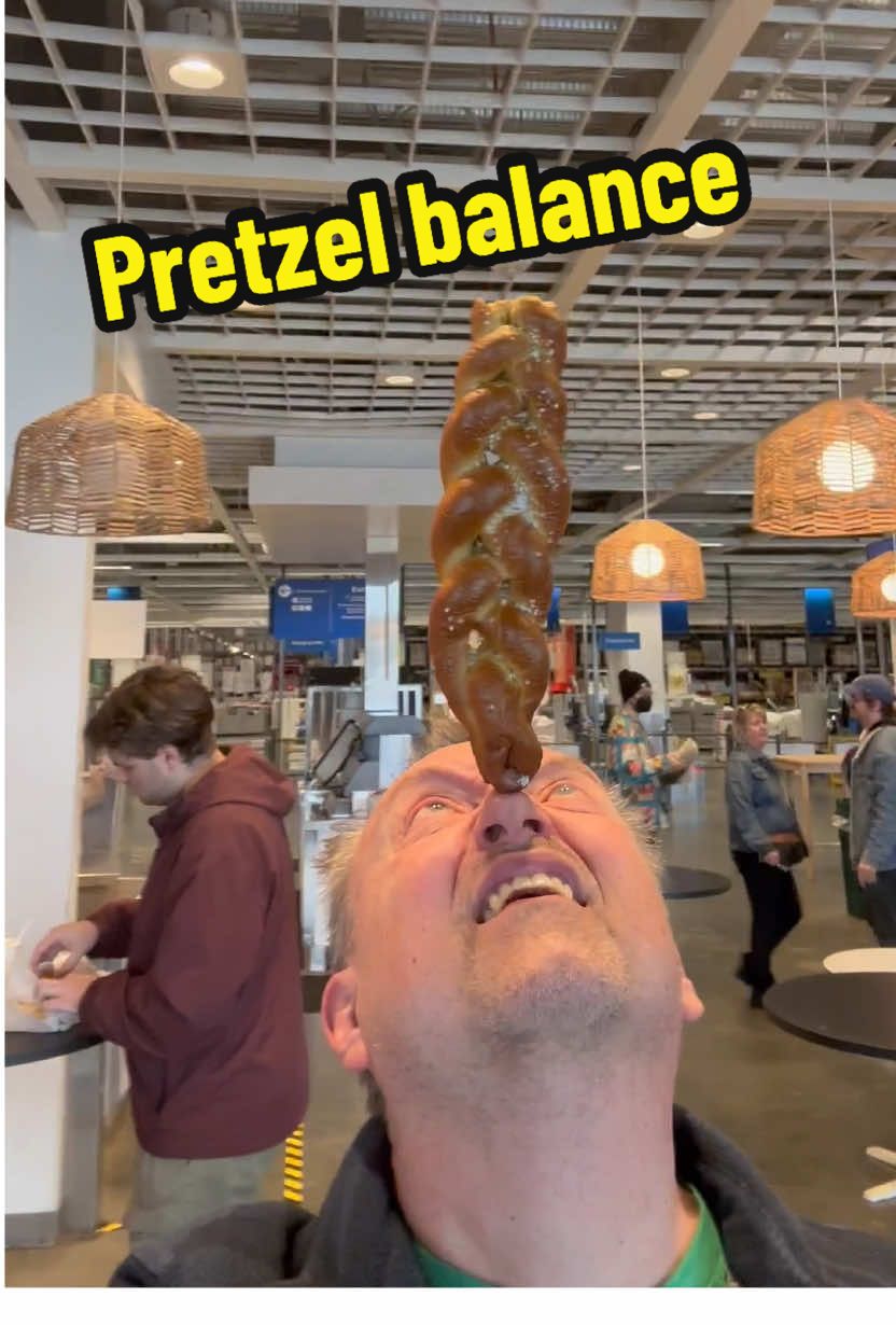 IKEA pretzel review for balance and taste. #balance #review #taste #circus #skills #food #pretzel 