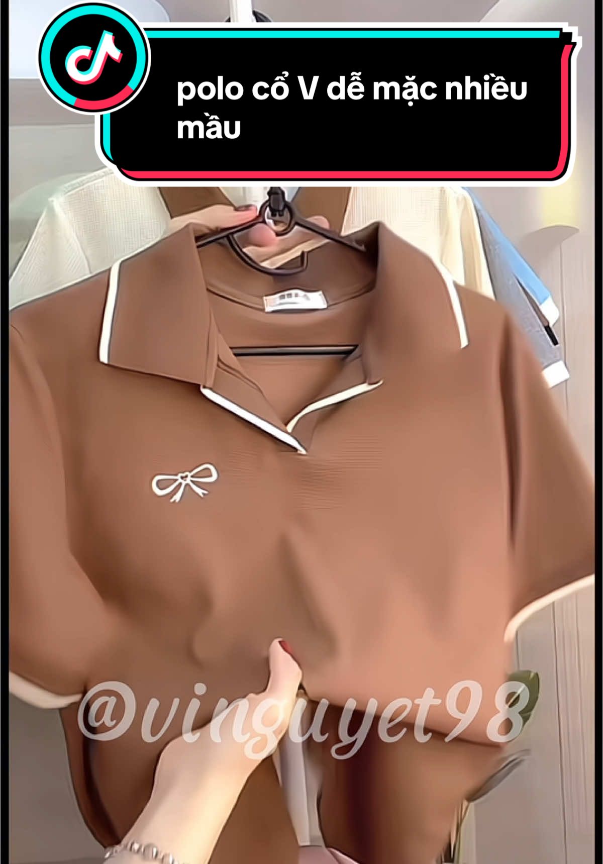 polo cổ V dễ mặc nhiều mầu #xuhuong #hottrend #vairal #thoitrangnu #aopolo #aopolonu 