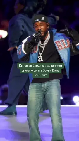 Kendrick Lamar’s bell-bottom jeans from his Super Bowl  sold out #kendricklamar #kendricklamaredit #superbowl2025 #lazypeoplestv 