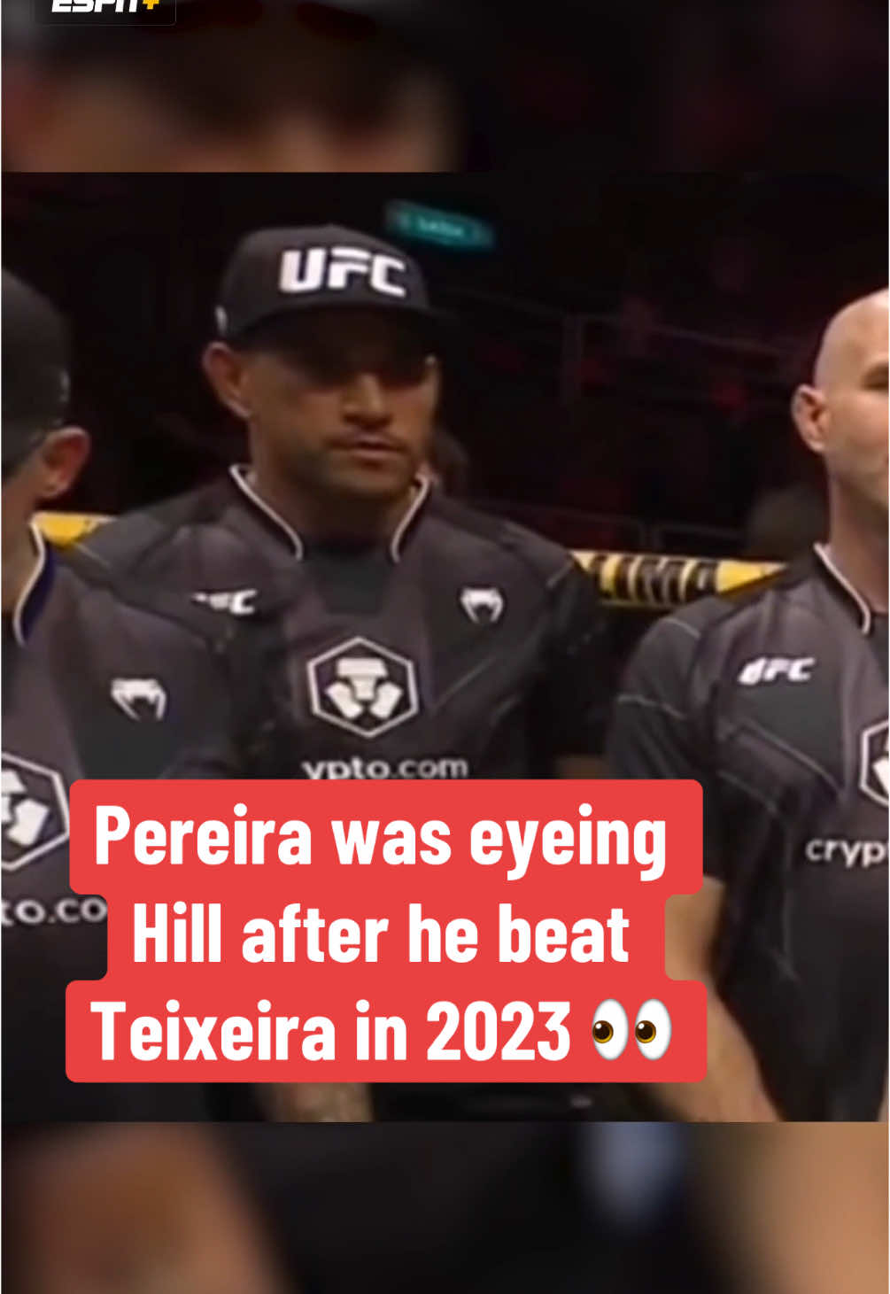 That stare is #intense 😳 #UFC #mma #ufc313 #AlexPereira #JamahalHill 