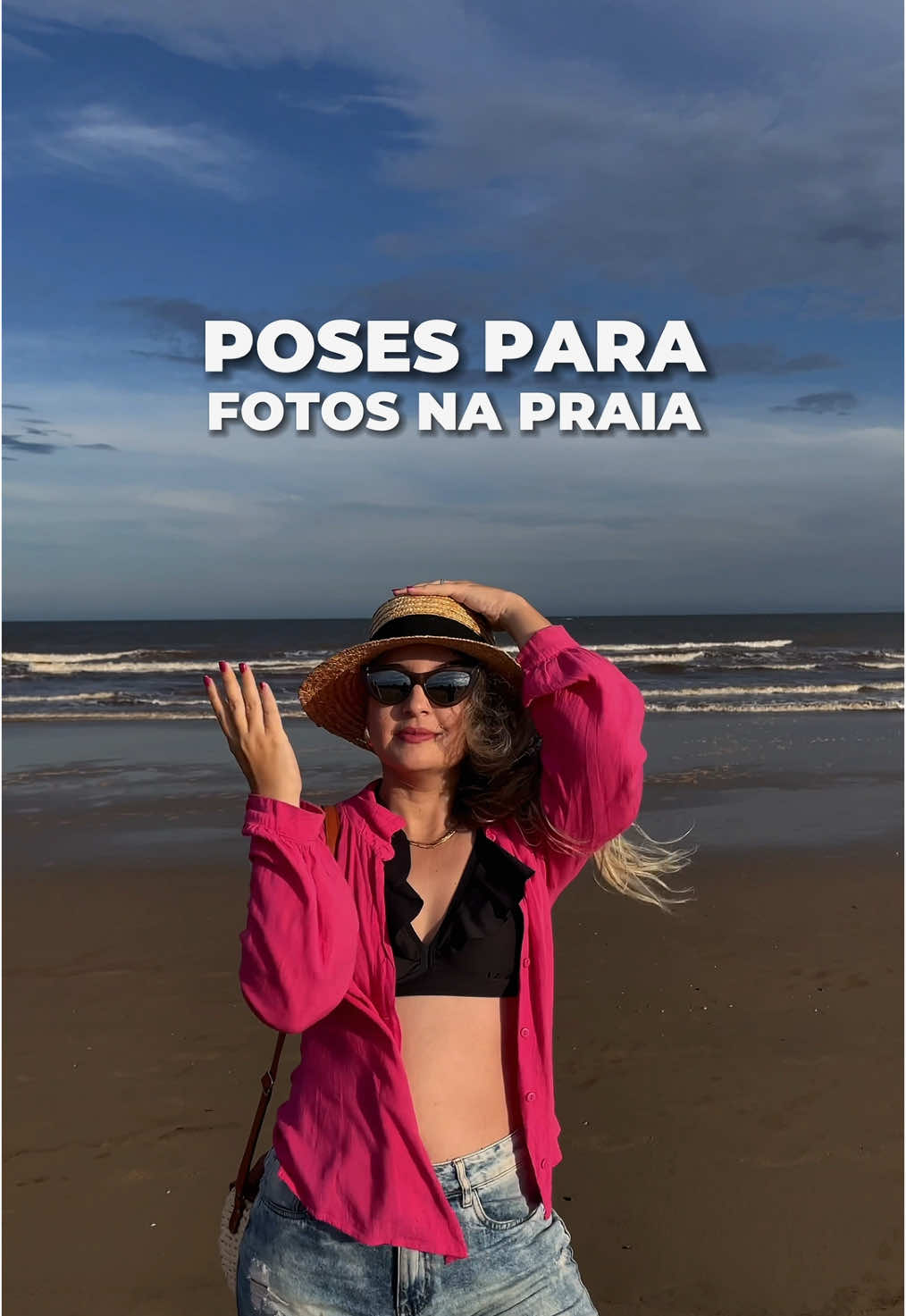 Como fazer fotos sozinha na praia  #pose #praia #fotografia #ideiasdeposes #posesnapraia #fotossozinha 
