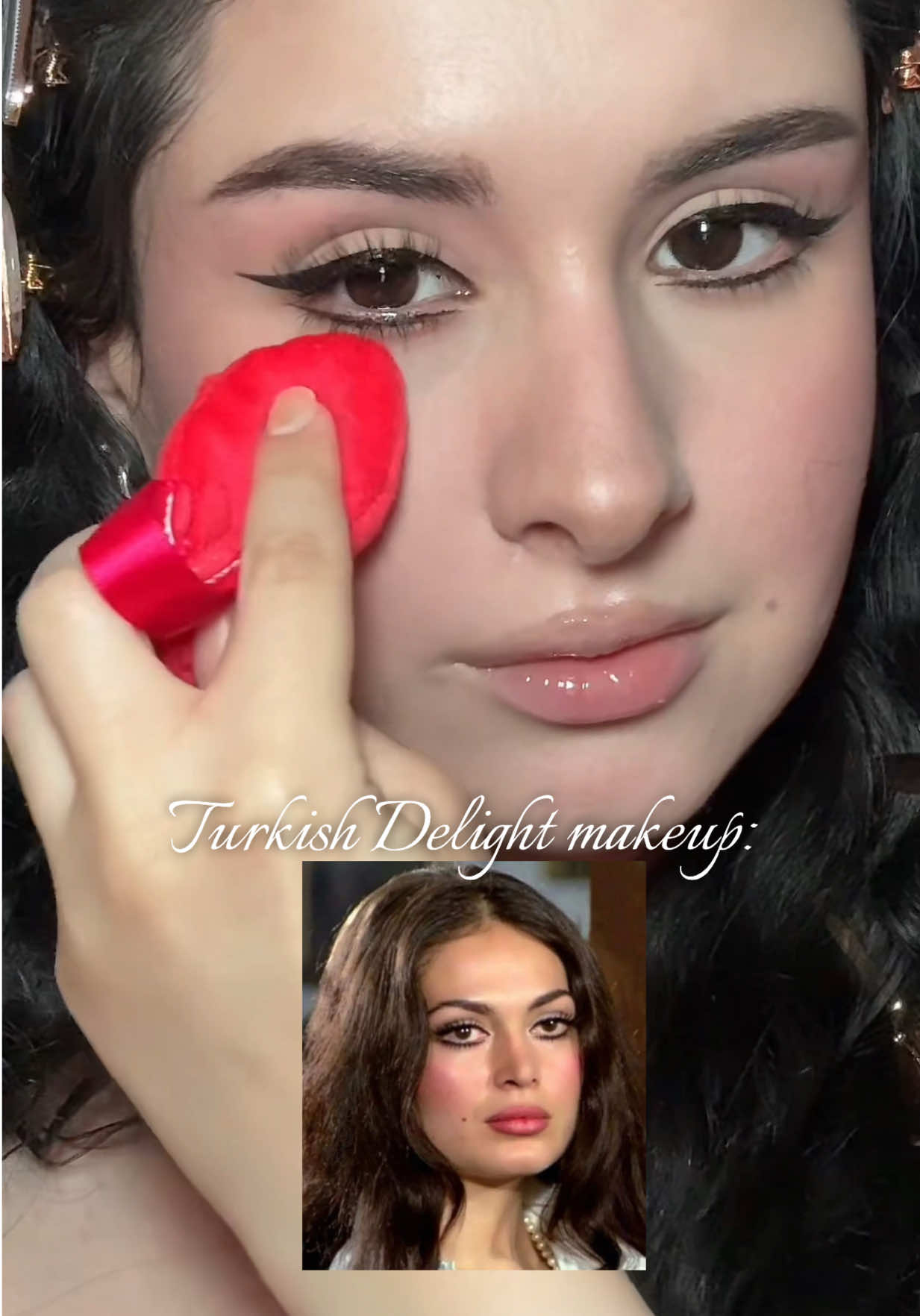 tying turkish delight makeup / turkan soray #turkishdelightmakeup #turkansoray #makeup #beauty #makeupchallenge #makeuptips #MakeupRoutine #turkansoraymakeup 