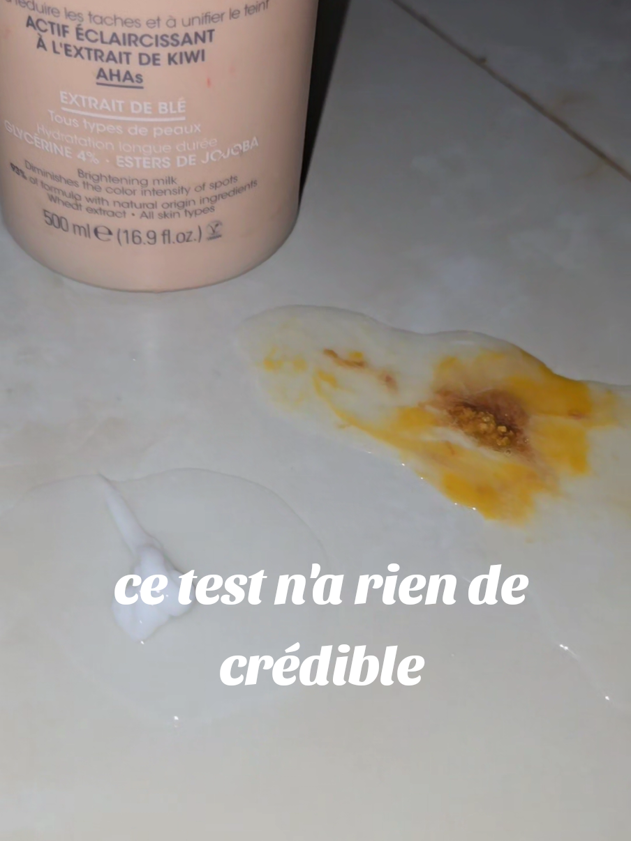 tester son crème cosmétique avec de l’eau de javel  voici ce que j'en penses #senegalaise_tik_tok #sante #viral_video #maroc #france 