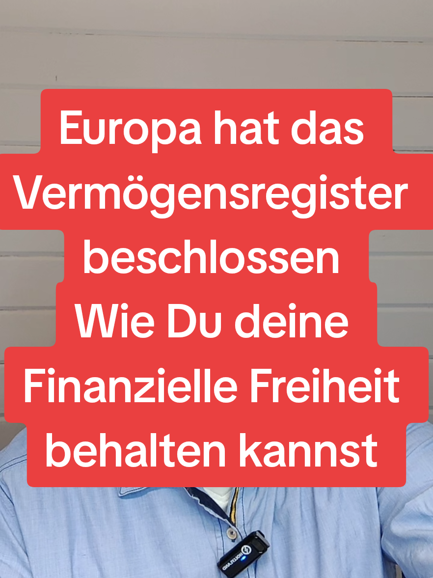 Europa hat das Vermögensregister beschlossen  Wie Du deine Finanzielle Freiheit behalten kannst  #kryptowährung  #finanziellefreiheit  #vermögensregister  #hardwarewallet #bargeldverbot 