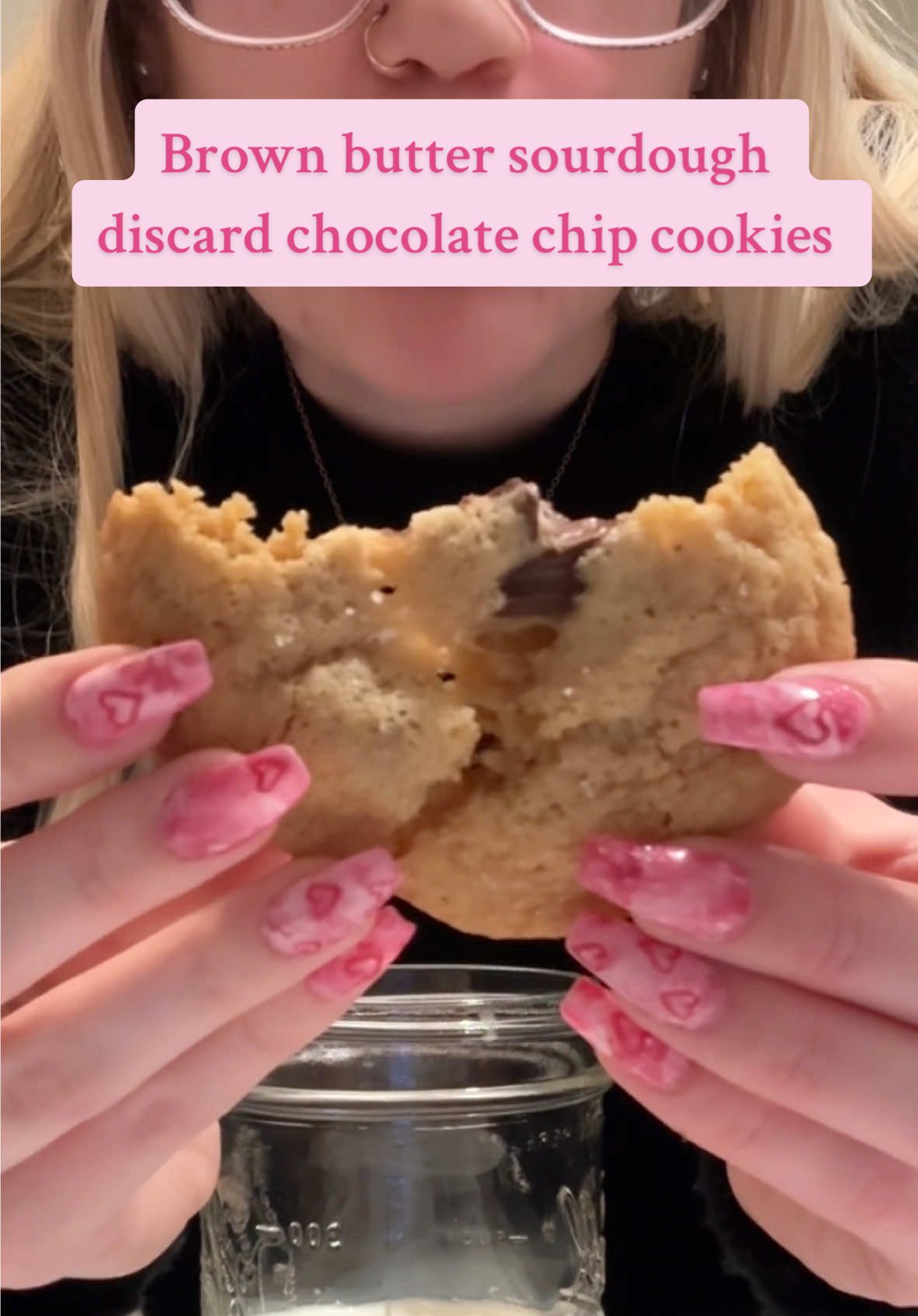 Brown butter sourdough discard chocolate chip cookies by @Well Made by Kiley YUM. #brownbutter #sourdoughdiscard #chocolatechipcookies #brownbutterchocolatechipcookies #baking #chaoticbaking 